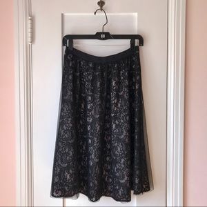 EXPRESS Black Lace Tulle Skirt Size 2 New